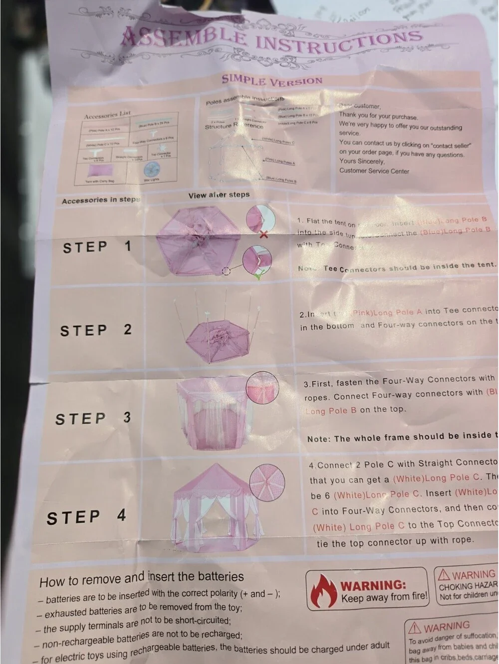 Kids Pink polka dot canopy ..read notes please